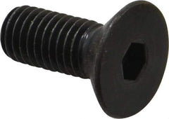 Holo-Krome - M10x1.50 Metric Coarse Hex Socket Drive, 90° Flat Screw - Grade 12.9 Alloy Steel, Black Oxide Finish, Fully Threaded, 25mm OAL - Eagle Tool & Supply