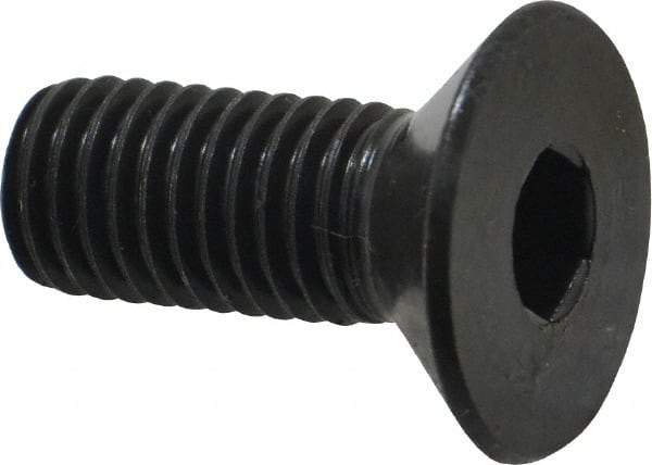 Holo-Krome - M12x1.75 Metric Coarse Hex Socket Drive, 90° Flat Screw - Grade 12.9 Alloy Steel, Black Oxide Finish, Fully Threaded, 30mm OAL - Eagle Tool & Supply