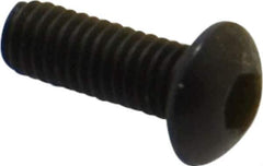 Holo-Krome - M3x0.50 Metric Coarse Hex Socket Drive, Button Screw - Grade 12.9 Alloy Steel, Black Oxide Finish, Fully Threaded, 8mm Length Under Head - Eagle Tool & Supply