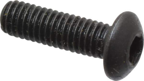 Holo-Krome - M3x0.50 Metric Coarse Hex Socket Drive, Button Screw - Grade 12.9 Alloy Steel, Black Oxide Finish, Fully Threaded, 10mm Length Under Head - Eagle Tool & Supply