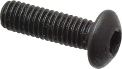 Holo-Krome - M3x0.50 Metric Coarse Hex Socket Drive, Button Screw - Grade 12.9 Alloy Steel, Black Oxide Finish, Fully Threaded, 10mm Length Under Head - Eagle Tool & Supply