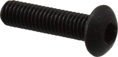 Holo-Krome - M3x0.50 Metric Coarse Hex Socket Drive, Button Screw - Grade 12.9 Alloy Steel, Black Oxide Finish, Fully Threaded, 12mm Length Under Head - Eagle Tool & Supply