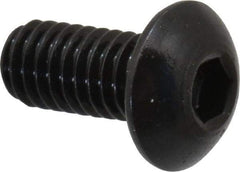 Holo-Krome - M4x0.70 Metric Coarse Hex Socket Drive, Button Screw - Grade 12.9 Alloy Steel, Black Oxide Finish, Fully Threaded, 8mm Length Under Head - Eagle Tool & Supply