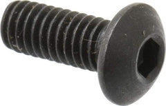 Holo-Krome - M4x0.70 Metric Coarse Hex Socket Drive, Button Screw - Grade 12.9 Alloy Steel, Black Oxide Finish, Fully Threaded, 10mm Length Under Head - Eagle Tool & Supply