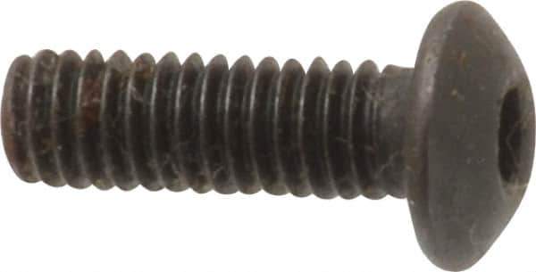 Holo-Krome - M4x0.70 Metric Coarse Hex Socket Drive, Button Screw - Grade 12.9 Alloy Steel, Black Oxide Finish, Fully Threaded, 12mm Length Under Head - Eagle Tool & Supply