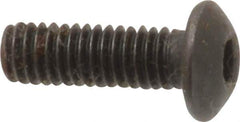Holo-Krome - M4x0.70 Metric Coarse Hex Socket Drive, Button Screw - Grade 12.9 Alloy Steel, Black Oxide Finish, Fully Threaded, 12mm Length Under Head - Eagle Tool & Supply