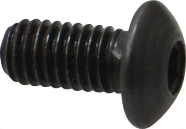 Holo-Krome - M5x0.80 Metric Coarse Hex Socket Drive, Button Screw - Grade 12.9 Alloy Steel, Black Oxide Finish, Fully Threaded, 10mm Length Under Head - Eagle Tool & Supply