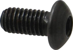 Holo-Krome - M5x0.80 Metric Coarse Hex Socket Drive, Button Screw - Grade 12.9 Alloy Steel, Black Oxide Finish, Fully Threaded, 10mm Length Under Head - Eagle Tool & Supply