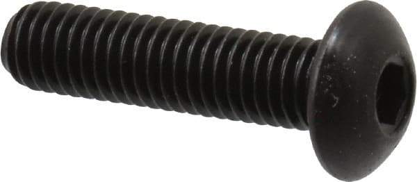 Holo-Krome - M5x0.80 Metric Coarse Hex Socket Drive, Button Screw - Grade 12.9 Alloy Steel, Black Oxide Finish, Fully Threaded, 20mm Length Under Head - Eagle Tool & Supply