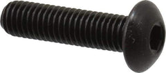 Holo-Krome - M5x0.80 Metric Coarse Hex Socket Drive, Button Screw - Grade 12.9 Alloy Steel, Black Oxide Finish, Fully Threaded, 20mm Length Under Head - Eagle Tool & Supply