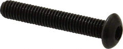 Holo-Krome - M5x0.80 Metric Coarse Hex Socket Drive, Button Screw - Grade 12.9 Alloy Steel, Black Oxide Finish, Fully Threaded, 30mm Length Under Head - Eagle Tool & Supply