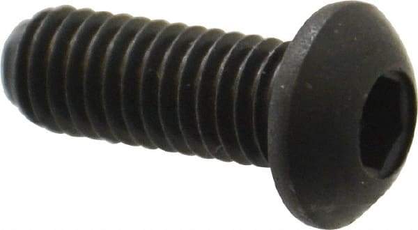 Holo-Krome - M6x1.00 Metric Coarse Hex Socket Drive, Button Screw - Grade 12.9 Alloy Steel, Black Oxide Finish, Fully Threaded, 16mm Length Under Head - Eagle Tool & Supply