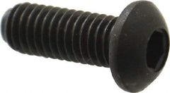Holo-Krome - M6x1.00 Metric Coarse Hex Socket Drive, Button Screw - Grade 12.9 Alloy Steel, Black Oxide Finish, Fully Threaded, 16mm Length Under Head - Eagle Tool & Supply