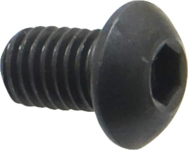 Holo-Krome - M8x1.25 Metric Coarse Hex Socket Drive, Button Screw - Grade 12.9 Alloy Steel, Black Oxide Finish, Fully Threaded, 12mm Length Under Head - Eagle Tool & Supply