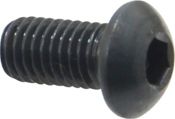 Holo-Krome - M8x1.25 Metric Coarse Hex Socket Drive, Button Screw - Grade 12.9 Alloy Steel, Black Oxide Finish, Fully Threaded, 16mm Length Under Head - Eagle Tool & Supply