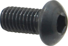 Holo-Krome - M8x1.25 Metric Coarse Hex Socket Drive, Button Screw - Grade 12.9 Alloy Steel, Black Oxide Finish, Fully Threaded, 16mm Length Under Head - Eagle Tool & Supply
