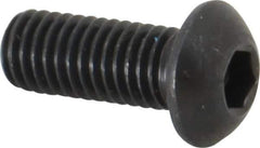 Holo-Krome - M8x1.25 Metric Coarse Hex Socket Drive, Button Screw - Grade 12.9 Alloy Steel, Black Oxide Finish, Fully Threaded, 20mm Length Under Head - Eagle Tool & Supply