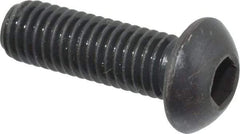Holo-Krome - M8x1.25 Metric Coarse Hex Socket Drive, Button Screw - Grade 12.9 Alloy Steel, Black Oxide Finish, Fully Threaded, 25mm Length Under Head - Eagle Tool & Supply
