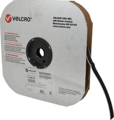 VELCRO Brand - 5/8" Wide x 25 Yd Long Adhesive Backed Hook Roll - Continuous Roll, Black - Eagle Tool & Supply