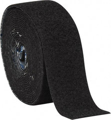 VELCRO Brand - 2" Wide x 5 Yd Long Adhesive Backed Loop Roll - Continuous Roll, Black - Eagle Tool & Supply