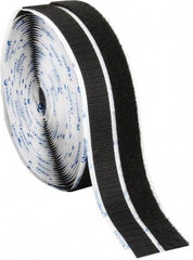 VELCRO Brand - 3/4" Wide x 10 Yd Long Adhesive Backed Hook & Loop Roll - Continuous Roll, Black - Eagle Tool & Supply