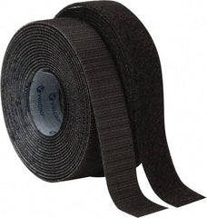 VELCRO Brand - 1" Wide x 5 Yd Long Adhesive Backed Hook & Loop Roll - Continuous Roll, Black - Eagle Tool & Supply