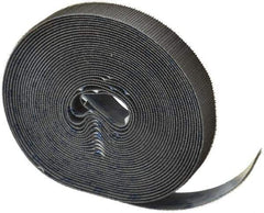 VELCRO Brand - 1" Wide x 10 Yd Long Adhesive Backed Hook & Loop Roll - Continuous Roll, Black - Eagle Tool & Supply