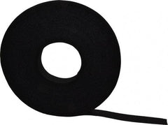 VELCRO Brand - 1" Wide x 25 Yd Long Self Fastening Tie/Strap Hook & Loop Roll - Continuous Roll, Black - Eagle Tool & Supply