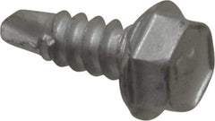 Elco - #8, Hex Washer Head, Hex Drive, 1/2" Length Under Head, #2 Point, Self Drilling Screw - Steel - Eagle Tool & Supply