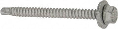 Elco - #12-14, Hex Washer Head, Hex Drive, 2-1/2" Length Under Head, #3 Point, Self Drilling Screw - Steel - Eagle Tool & Supply