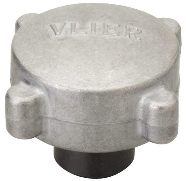 Vlier - 5/16-18 Aluminum Thumb Screw - 2" Head Diam x 13/16" Head Height - Eagle Tool & Supply