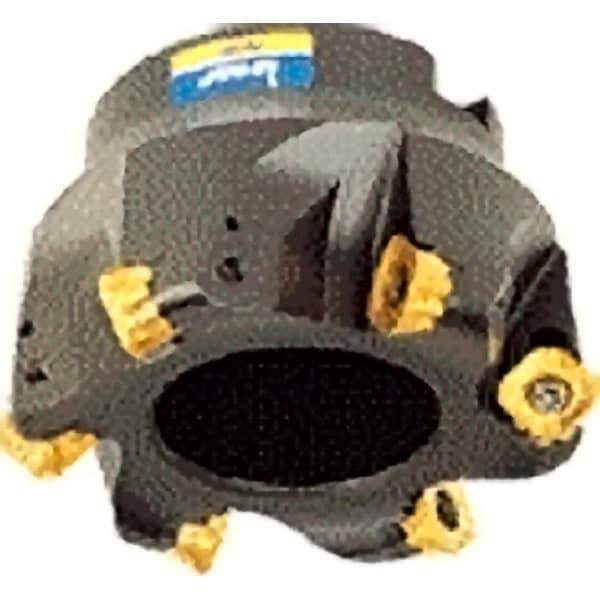 Iscar - 78.8, 79.4, 8, 80.7, 81.8mm Cut Diam, 27mm Arbor Hole, 6mm Max Depth of Cut, Indexable Chamfer & Angle Face Mill - 6 Inserts, O/S45MT\xB6R/S90MT\xB6R90CW Insert, Right Hand Cut, 6 Flutes, Series ChamMill - Eagle Tool & Supply