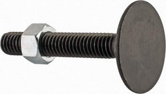 Value Collection - 3/8-16, 2-1/2" OAL, 1-5/16" Head Diam, Steel Elevator Bolt - Uncoated, Flat Head, UNC Thread, Grade 2 - Eagle Tool & Supply