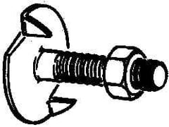 Value Collection - 5/16-18, 1-1/2" OAL, 1-3/16" Head Diam, Steel Elevator Bolt - Uncoated, Fanged Head, UNC Thread, Grade 2 - Eagle Tool & Supply