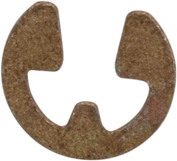 Rotor Clip - 0.052" Groove Diam, 1/16" Shaft Diam, Zinc Yellow Dichromate Steel, E Style External Retaining Rings - 0.012" Groove Width, 0.005" Groove Depth, 0.01" Ring Thickness, Grade 1060-1090 - Eagle Tool & Supply