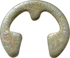 Rotor Clip - 0.074" Groove Diam, 3/32" Shaft Diam, Zinc Yellow Dichromate Steel, E Style External Retaining Rings - 0.02" Groove Width, 0.01" Groove Depth, 0.015" Ring Thickness, Grade 1060-1090 - Eagle Tool & Supply