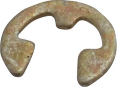 Rotor Clip - 0.095" Groove Diam, 1/8" Shaft Diam, Zinc Yellow Dichromate Steel, E Style External Retaining Rings - 0.02" Groove Width, 0.015" Groove Depth, 0.015" Ring Thickness, Grade 1060-1090 - Eagle Tool & Supply
