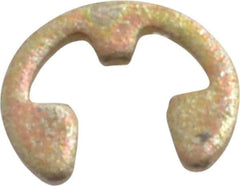 Rotor Clip - 0.116" Groove Diam, 5/32" Shaft Diam, Zinc Yellow Dichromate Steel, E Style External Retaining Rings - 0.029" Groove Width, 0.02" Groove Depth, 0.025" Ring Thickness, Grade 1060-1090 - Eagle Tool & Supply