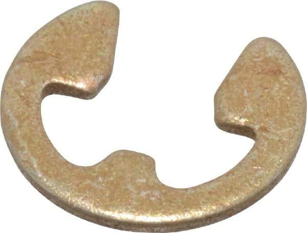 Rotor Clip - 0.127" Groove Diam, 11/64" Shaft Diam, Zinc Yellow Dichromate Steel, E Style External Retaining Rings - 0.029" Groove Width, 0.022" Groove Depth, 0.025" Ring Thickness, Grade 1060-1090 - Eagle Tool & Supply