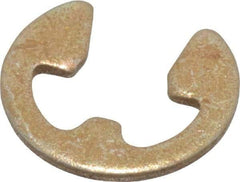 Rotor Clip - 0.127" Groove Diam, 11/64" Shaft Diam, Zinc Yellow Dichromate Steel, E Style External Retaining Rings - 0.029" Groove Width, 0.022" Groove Depth, 0.025" Ring Thickness, Grade 1060-1090 - Eagle Tool & Supply