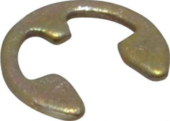 Rotor Clip - 0.147" Groove Diam, 3/16" Shaft Diam, Zinc Yellow Dichromate Steel, E Style External Retaining Rings - 0.029" Groove Width, 0.02" Groove Depth, 0.025" Ring Thickness, Grade 1060-1090 - Eagle Tool & Supply