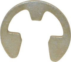 Rotor Clip - 3/16" Groove Diam, 7/32" Shaft Diam, Zinc Yellow Dichromate Steel, E Style External Retaining Rings - 0.029" Groove Width, 0.015" Groove Depth, 0.025" Ring Thickness, Grade 1060-1090 - Eagle Tool & Supply