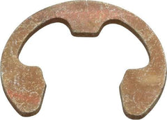 Rotor Clip - 0.396" Groove Diam, 1/2" Shaft Diam, Zinc Yellow Dichromate Steel, E Style External Retaining Rings - 0.046" Groove Width, 0.052" Groove Depth, 0.042" Ring Thickness, Grade 1060-1090 - Eagle Tool & Supply