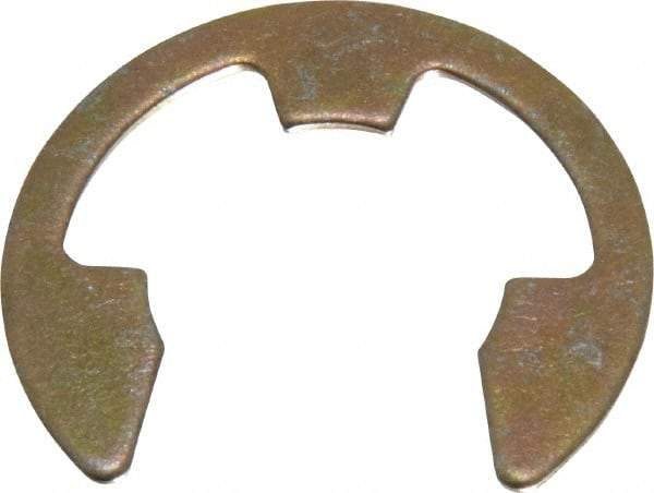 Rotor Clip - 0.835" Groove Diam, 63/64" Shaft Diam, Zinc Yellow Dichromate Steel, E Style External Retaining Rings - 0.056" Groove Width, 0.074" Groove Depth, 0.05" Ring Thickness, Grade 1060-1090 - Eagle Tool & Supply