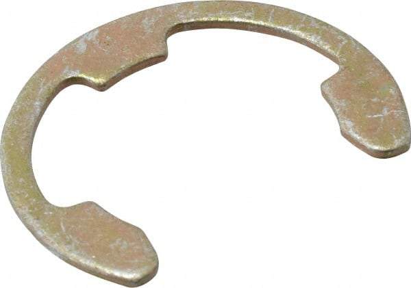 Rotor Clip - 1.079" Groove Diam, 1-3/16" Shaft Diam, Zinc Yellow Dichromate Steel, E Style External Retaining Rings - 0.068" Groove Width, 0.054" Groove Depth, 0.062" Ring Thickness, Grade 1060-1090 - Eagle Tool & Supply