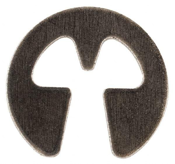 Rotor Clip - 0.079" Groove Diam, 7/64" Shaft Diam, Stainless Steel, E Style External Retaining Rings - 0.02" Groove Width, 0.015" Groove Depth, 0.015" Ring Thickness, Grade 15-7 Grade 632 - Eagle Tool & Supply