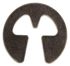 Rotor Clip - 0.079" Groove Diam, 7/64" Shaft Diam, Stainless Steel, E Style External Retaining Rings - 0.02" Groove Width, 0.015" Groove Depth, 0.015" Ring Thickness, Grade 15-7 Grade 632 - Eagle Tool & Supply
