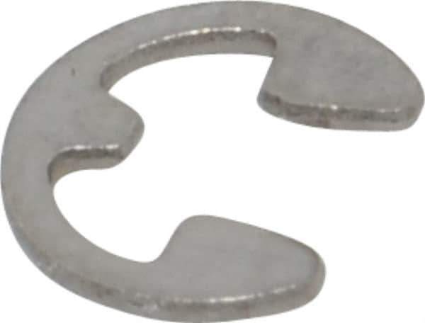 Rotor Clip - 0.116" Groove Diam, 5/32" Shaft Diam, Stainless Steel, E Style External Retaining Rings - 0.029" Groove Width, 0.02" Groove Depth, 0.025" Ring Thickness, Grade 15-7 Grade 632 - Eagle Tool & Supply