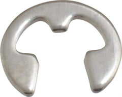Rotor Clip - 0.127" Groove Diam, 11/64" Shaft Diam, Stainless Steel, E Style External Retaining Rings - 0.029" Groove Width, 0.022" Groove Depth, 0.025" Ring Thickness, Grade 15-7 Grade 632 - Eagle Tool & Supply
