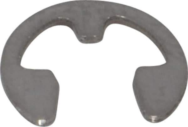 Rotor Clip - 0.147" Groove Diam, 3/16" Shaft Diam, Stainless Steel, E Style External Retaining Rings - 0.029" Groove Width, 0.02" Groove Depth, 0.025" Ring Thickness, Grade 15-7 Grade 632 - Eagle Tool & Supply